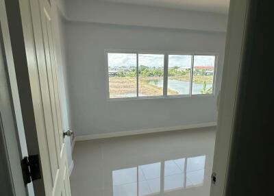 Bedroom with large window