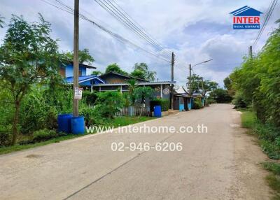 Street with residential buildings