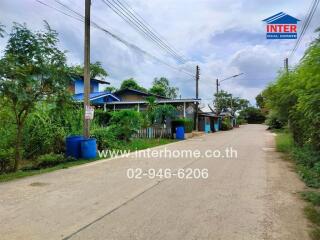 Street with residential buildings