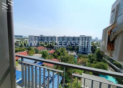 Balcony with a city view