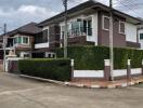 Exterior view of modern residential building in a neighborhood