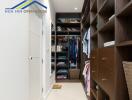 Spacious walk-in closet with ample storage