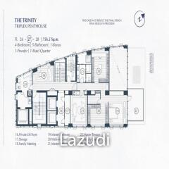 757 ตร.ม.  4 ห้องนอน  5 ห้องน้ำ คอนโดสำหรับ ขายใน คลองตันเหนือ