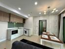 Modern kitchen and dining area