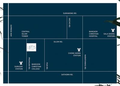 Map of the area surrounding The Lofts Silom