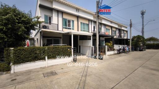 Two-story townhouses in a residential area