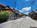 Residential street with multiple houses