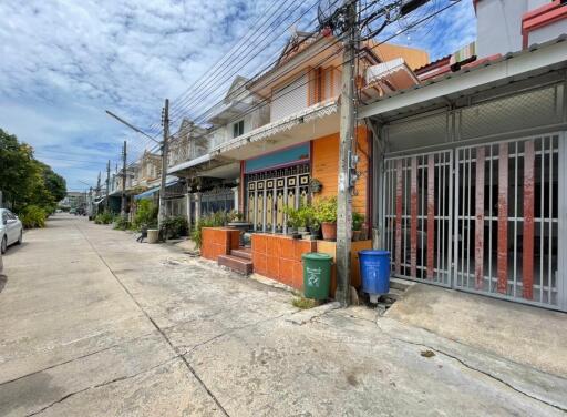 Street view of residential buildings