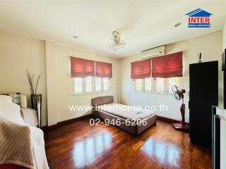 Bright living room with wooden floor