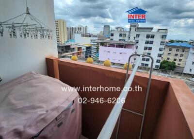 Balcony with city view