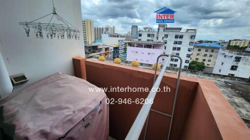 Balcony with city view