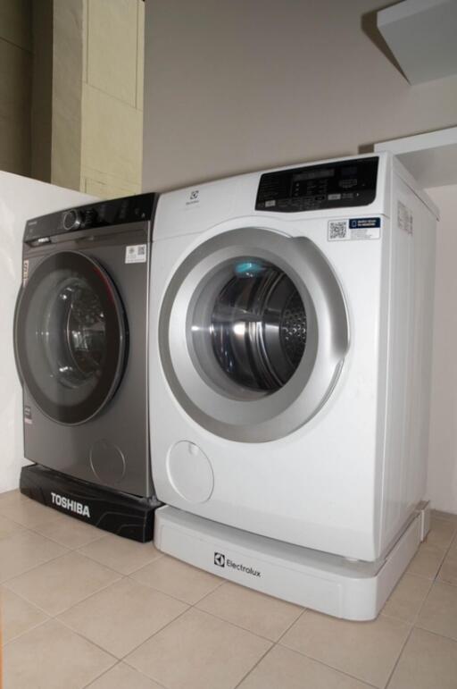 Laundry room with washer and dryer