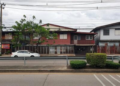 Street view of residential buildings