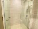 Bathroom with modern glass shower