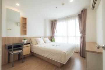 Bright and modern bedroom with natural light