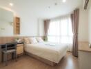 Bright and modern bedroom with natural light