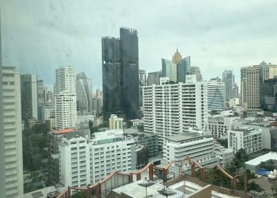 View of city skyline from high-rise