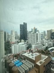 View of city skyline from high-rise