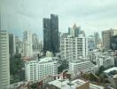 View of city skyline from high-rise