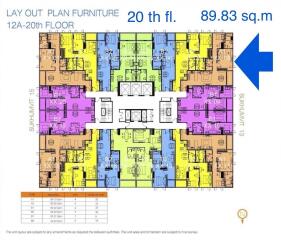 Floor plan layout of the building