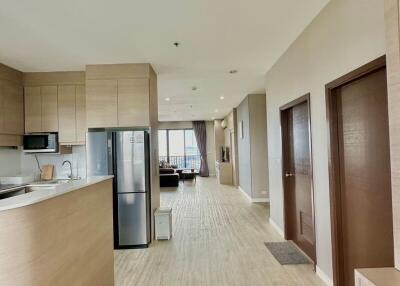 Modern kitchen and living area