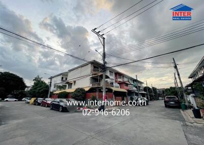 Street view of residential buildings