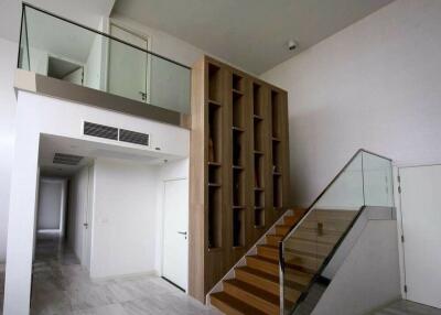 Modern interior with staircase and loft