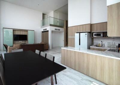 Modern open-plan living and kitchen area