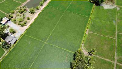 Aerial view of agricultural land