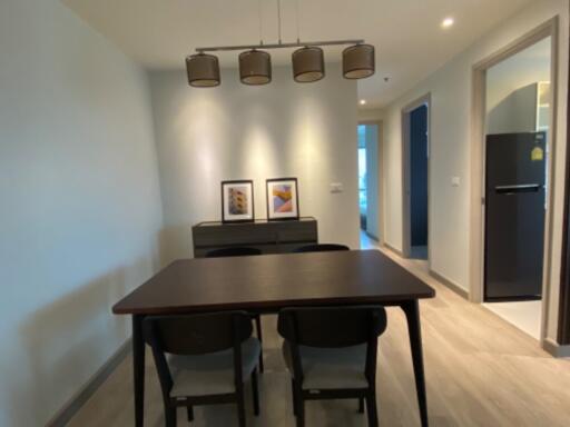 Dining area with table and chairs