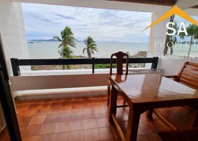 Oceanview from a balcony with seating area