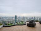 Rooftop terrace with city view