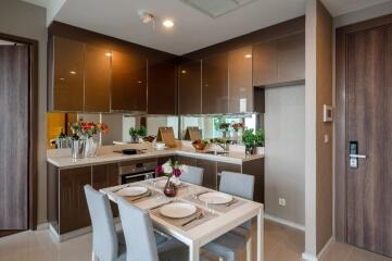 Modern kitchen and dining area