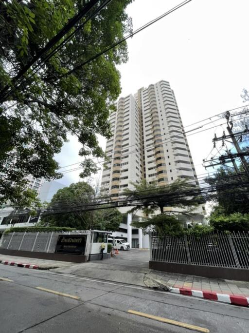 High-rise residential building with modern design