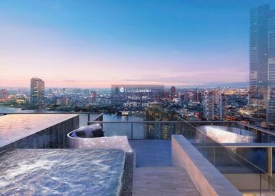 Rooftop terrace with city view