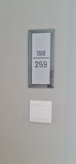 Room number and light switch