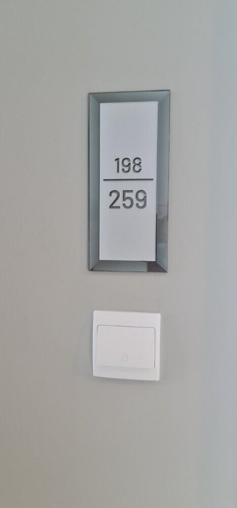 Room number and light switch