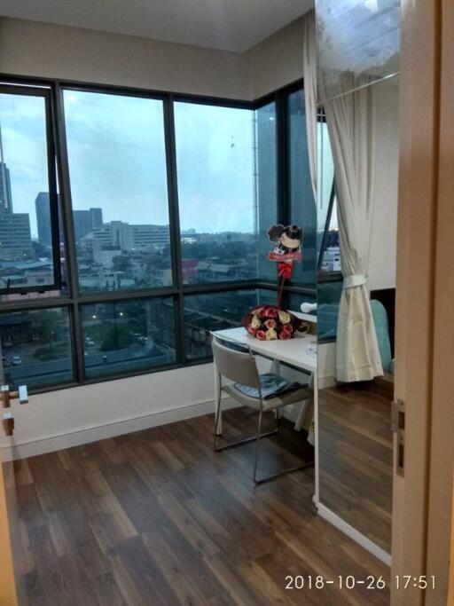 Bedroom with window view and study desk