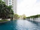 Swimming pool area in a residential building