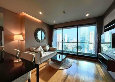 modern living room with city view