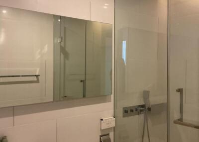 Modern bathroom with glass shower