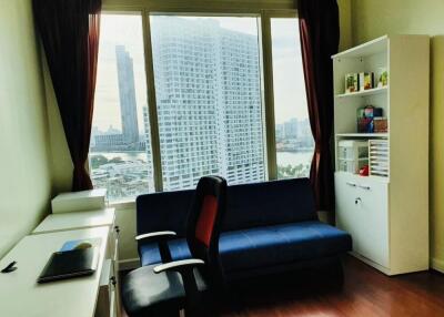 Living room with a view of the city