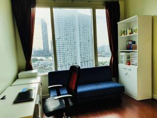 Living room with a view of the city