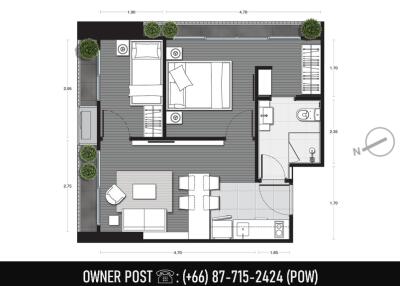 Detailed floor plan showing the layout of the property.