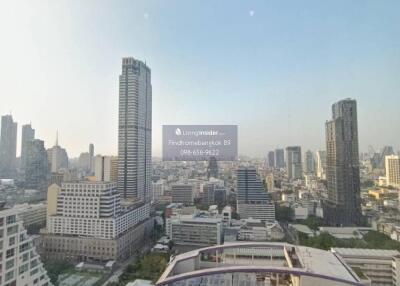 City skyline with multiple high-rise buildings and clear sky