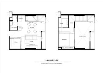 Floor plan of a duplex condo