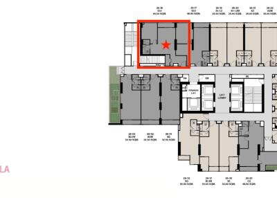 Floor plan of 26th floor at Culture Chula