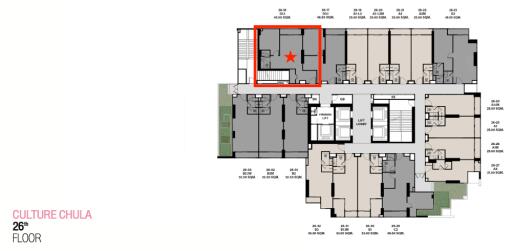 Floor plan of 26th floor at Culture Chula