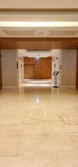 Lobby entrance with marble flooring