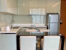 Modern kitchen with dining area